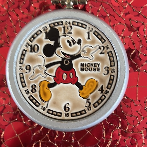 Disney Mickey Mouse Christmas ornament, Make-believe clock shows the time—1:40AM - Picture 5 of 5